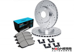smart fortwo Brake Kit - 453 - Front - R1 Concepts - Ceramic Brake Pads - eLINE Drilled + Slotted Rotors smart fortwo Brake Kit - 453 - Front - R1 Concepts - Ceramic Brake Pads - eLINE Drilled + Slotted Rotors